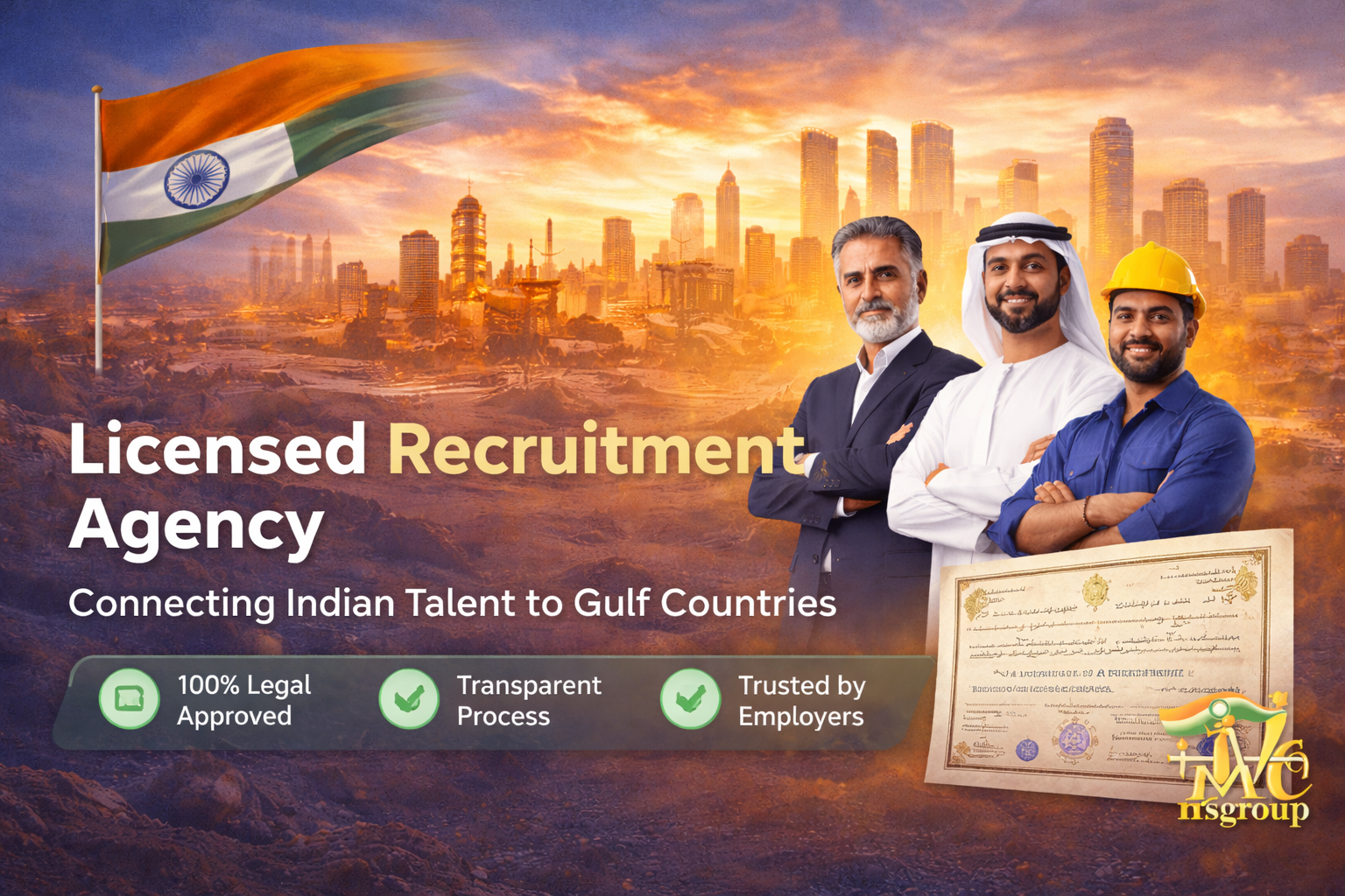 Licensed Indian Recruitment Agency for Gulf Countries