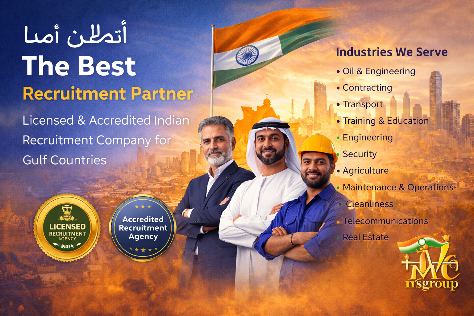 Licensed Indian Recruitment Company for Gulf Countries